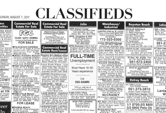 Advantages of Classified Ads | Real Estate Classifieds